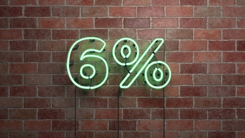 six percent in neon