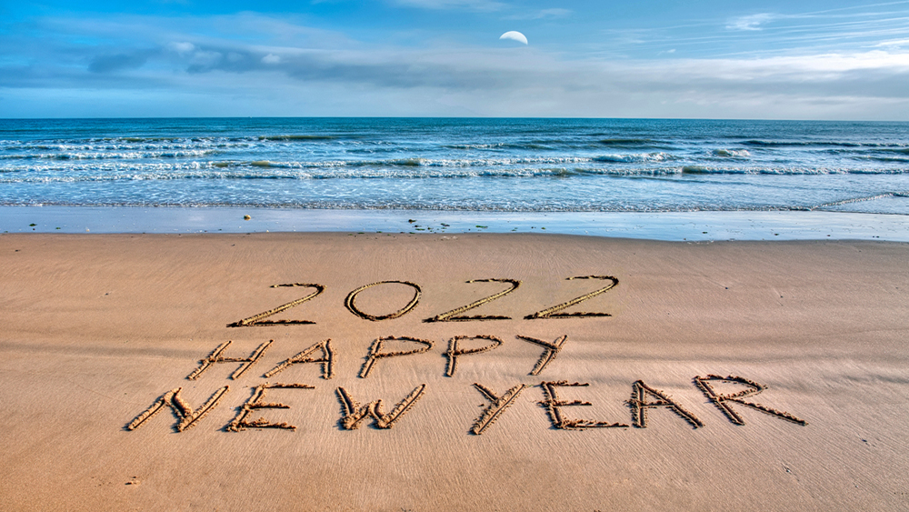 beach new year image