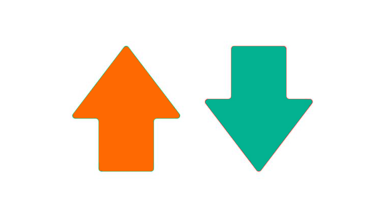 up and down arrows