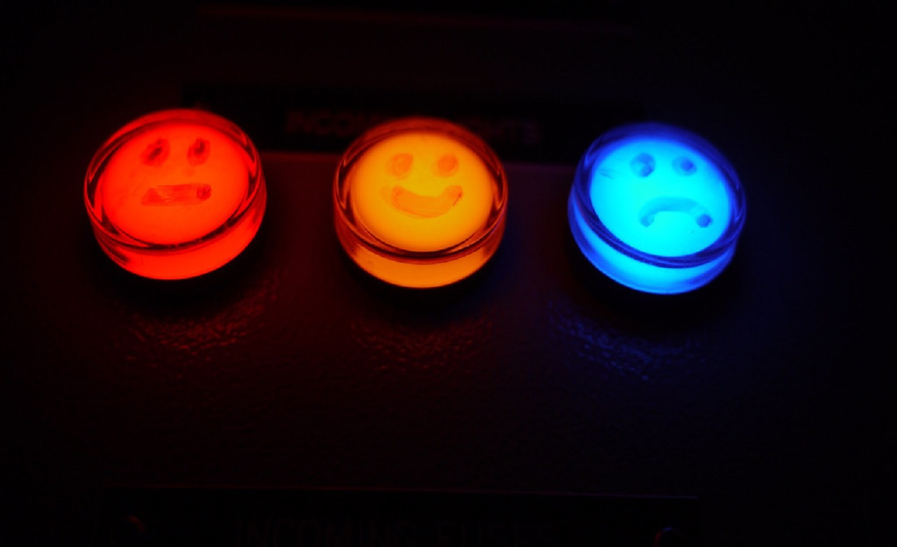 Happy, neutral, sad buttons