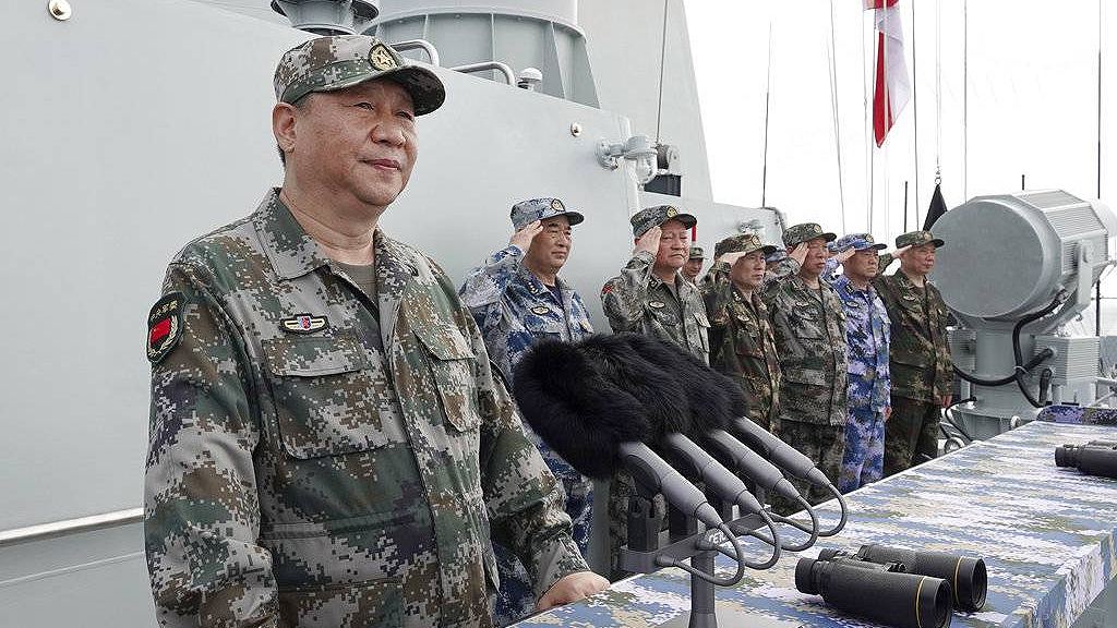 Xi on Chinese Navy ship