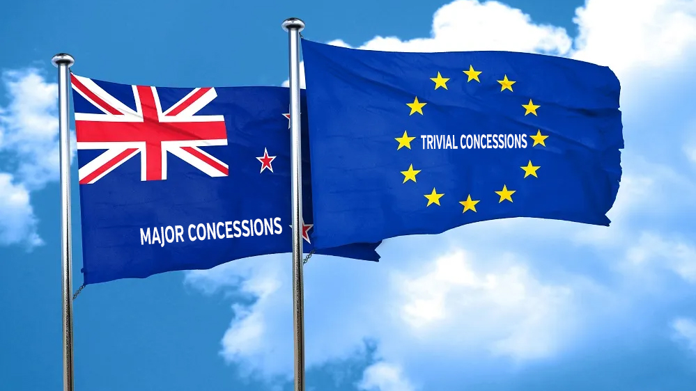  major concessions from NZ, trivial concessions from the EU