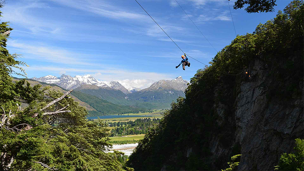 Ziplining in Queenstown