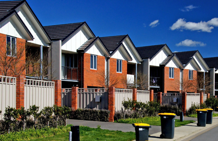 Row of townhouses