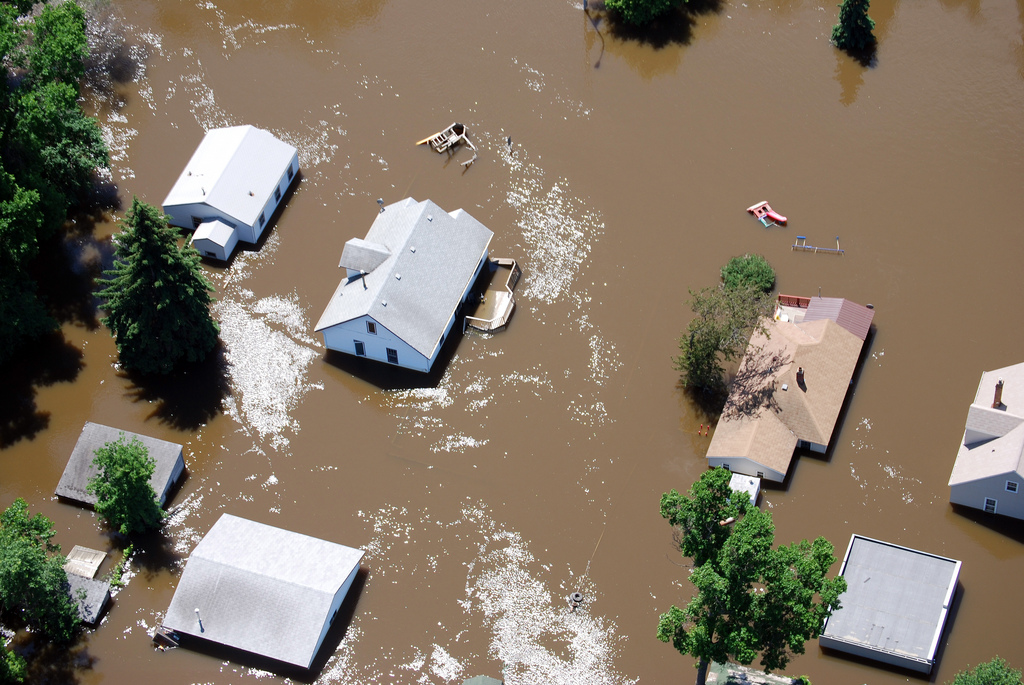 Flooded homes