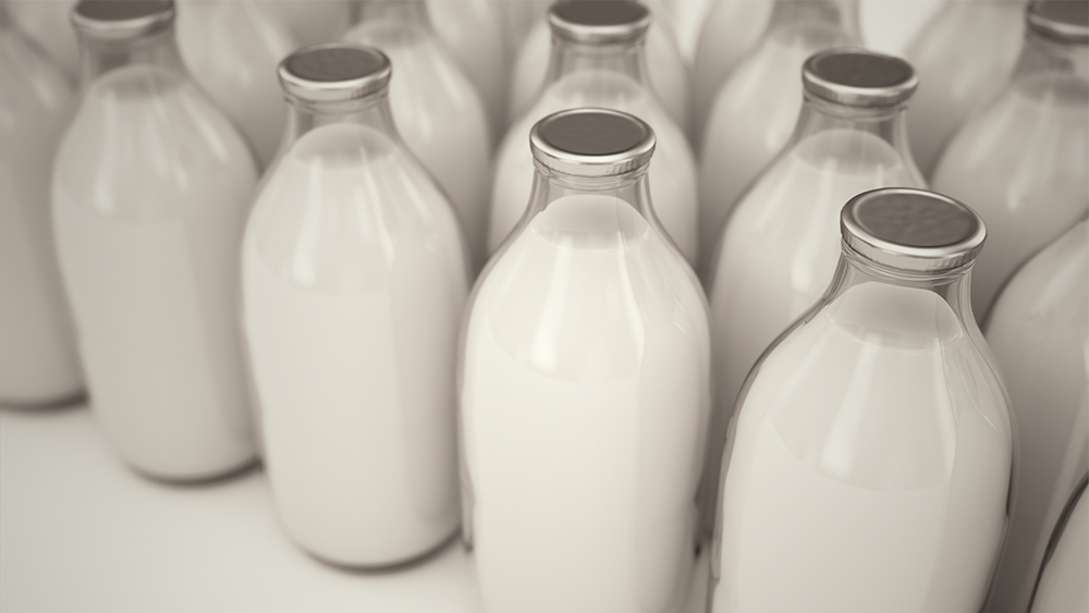 milk bottles