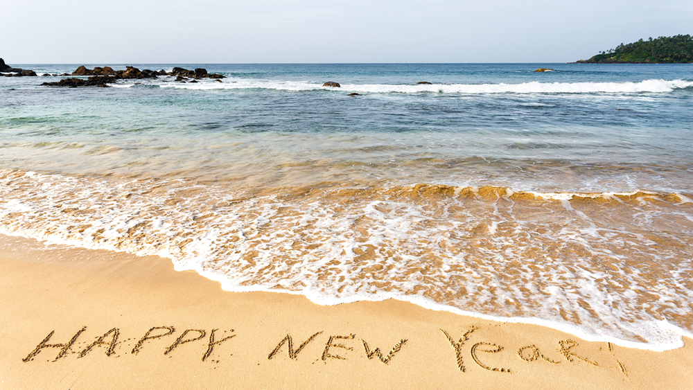 New year on the beach