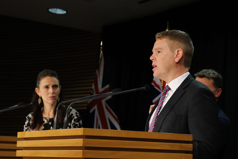 Jacinda Ardern's decision to resign and her replacement by Chris Hipkins has lifted Labour back above National in two polls. Photo by Lynn Grieveson for The Kaka