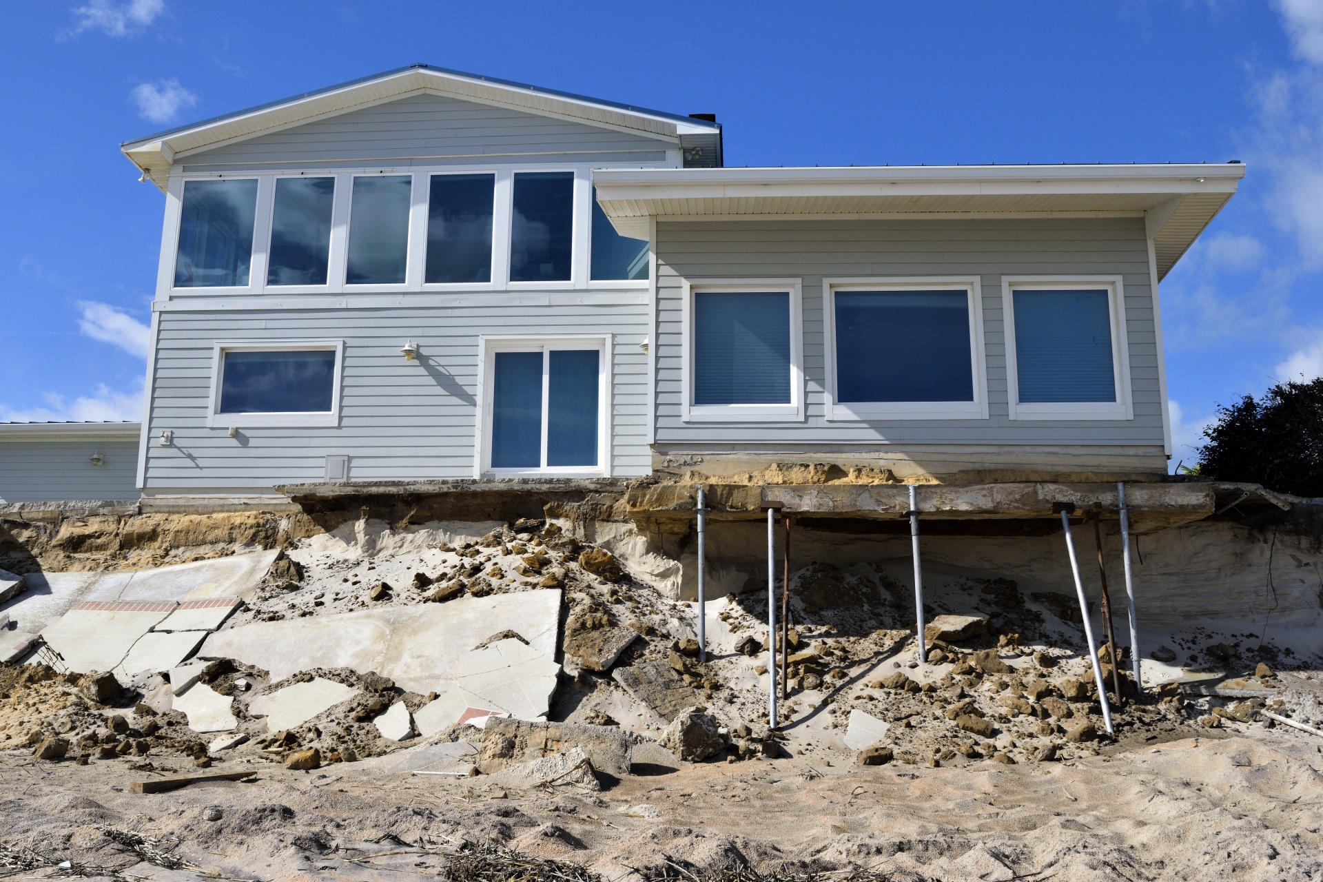 Damaged house