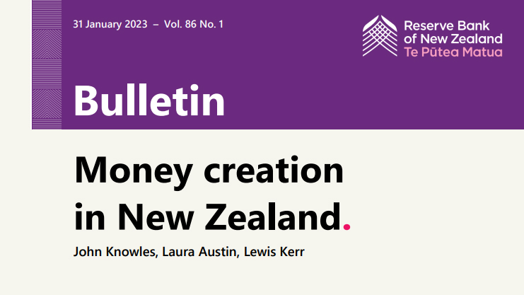 Money Creation, RBNZ Bulletin