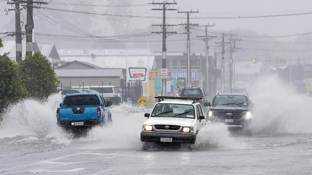 Flooded road