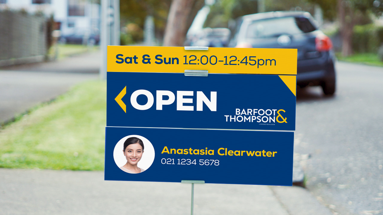 Open Home sign