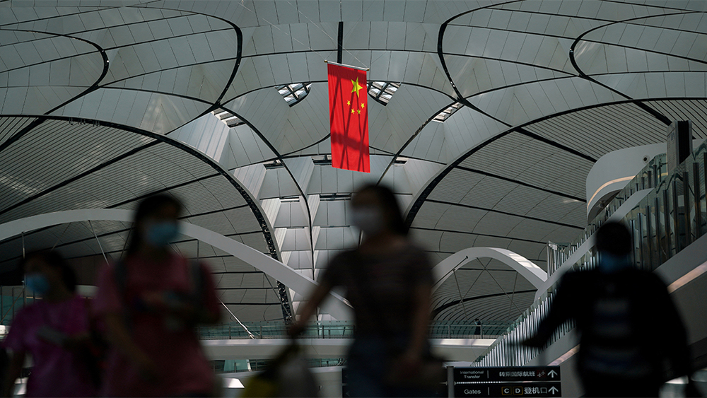 Chinese airport scene