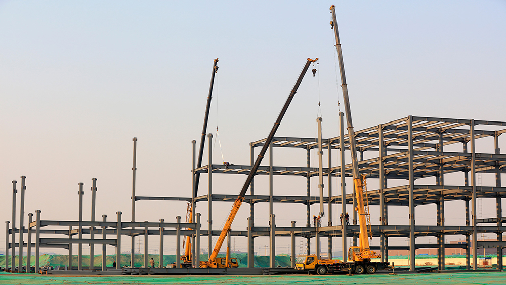 steel construction site