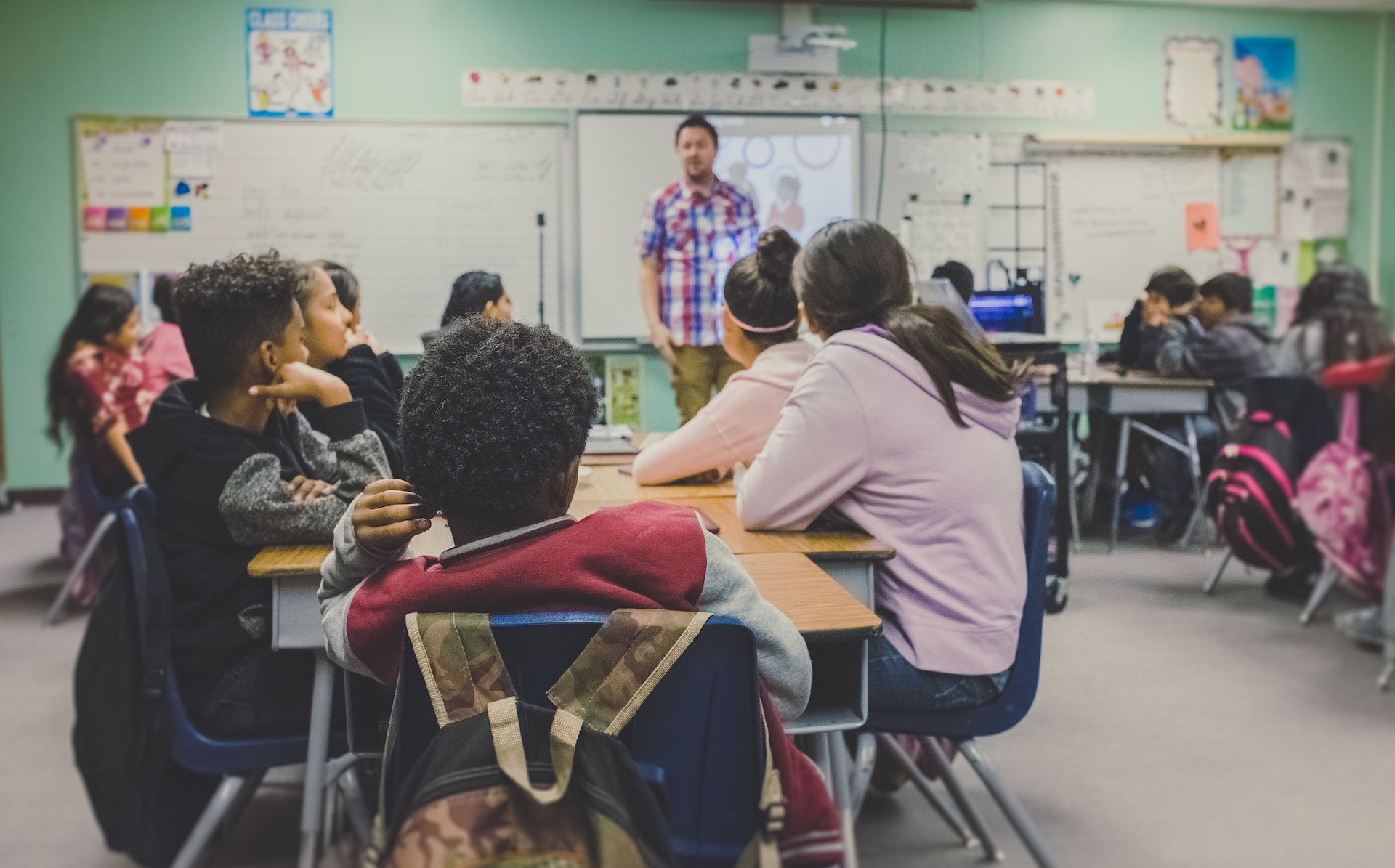 Kids in a school classroom