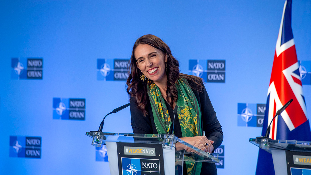 NATO Secretary General Jens Stoltenberg and the Prime Minister of New Zealand, Jacinda Ardern