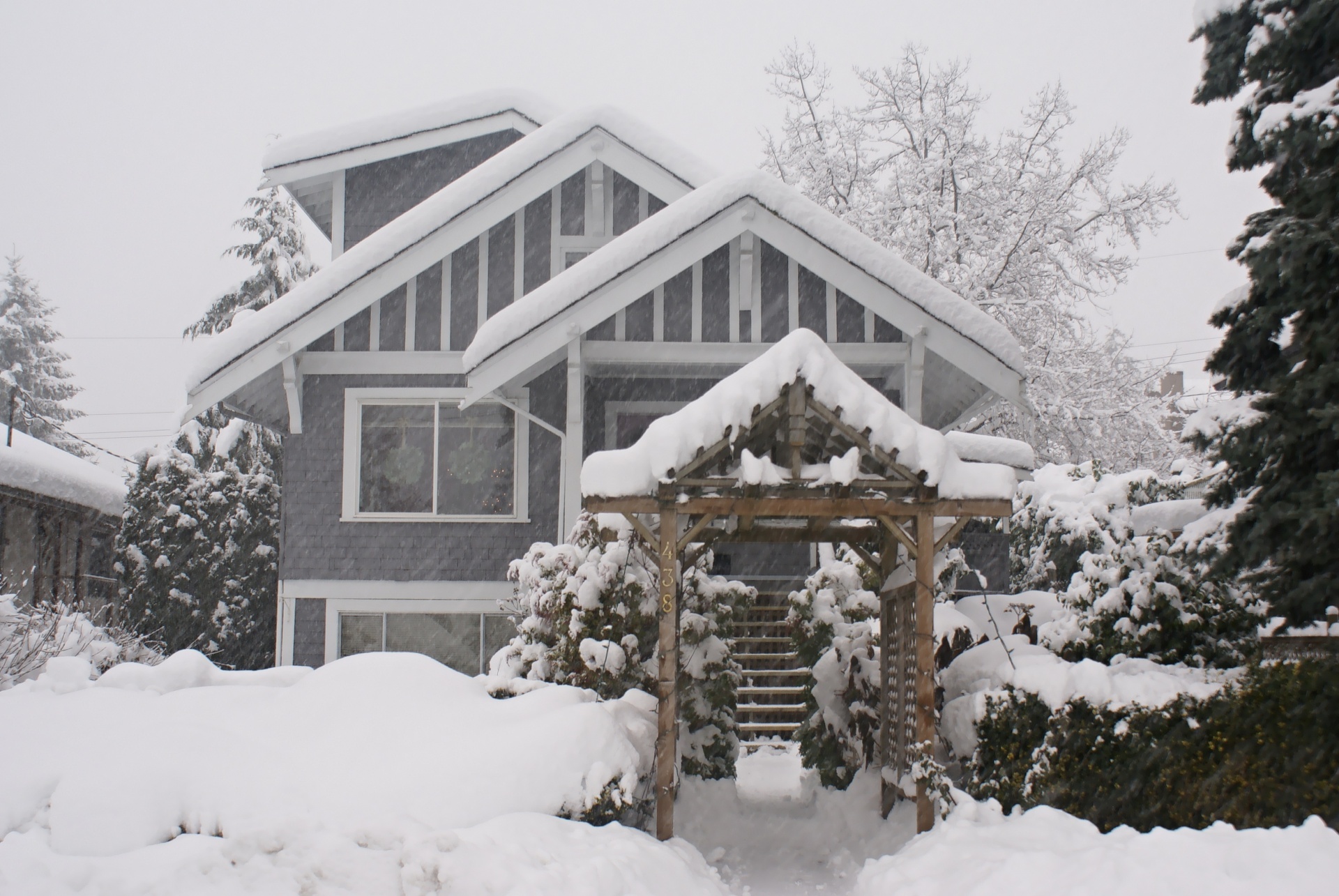 House in snow