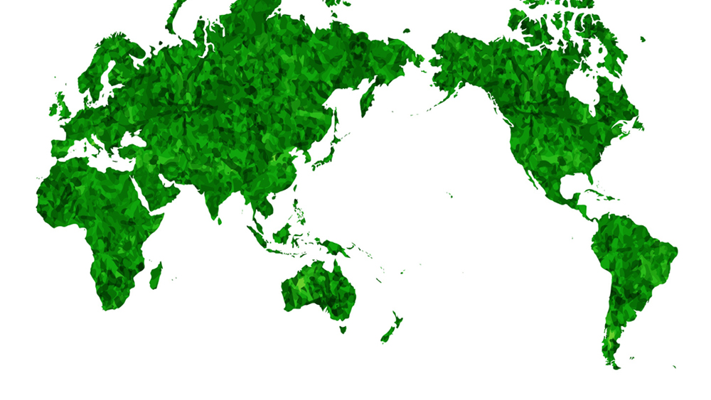 The world in green