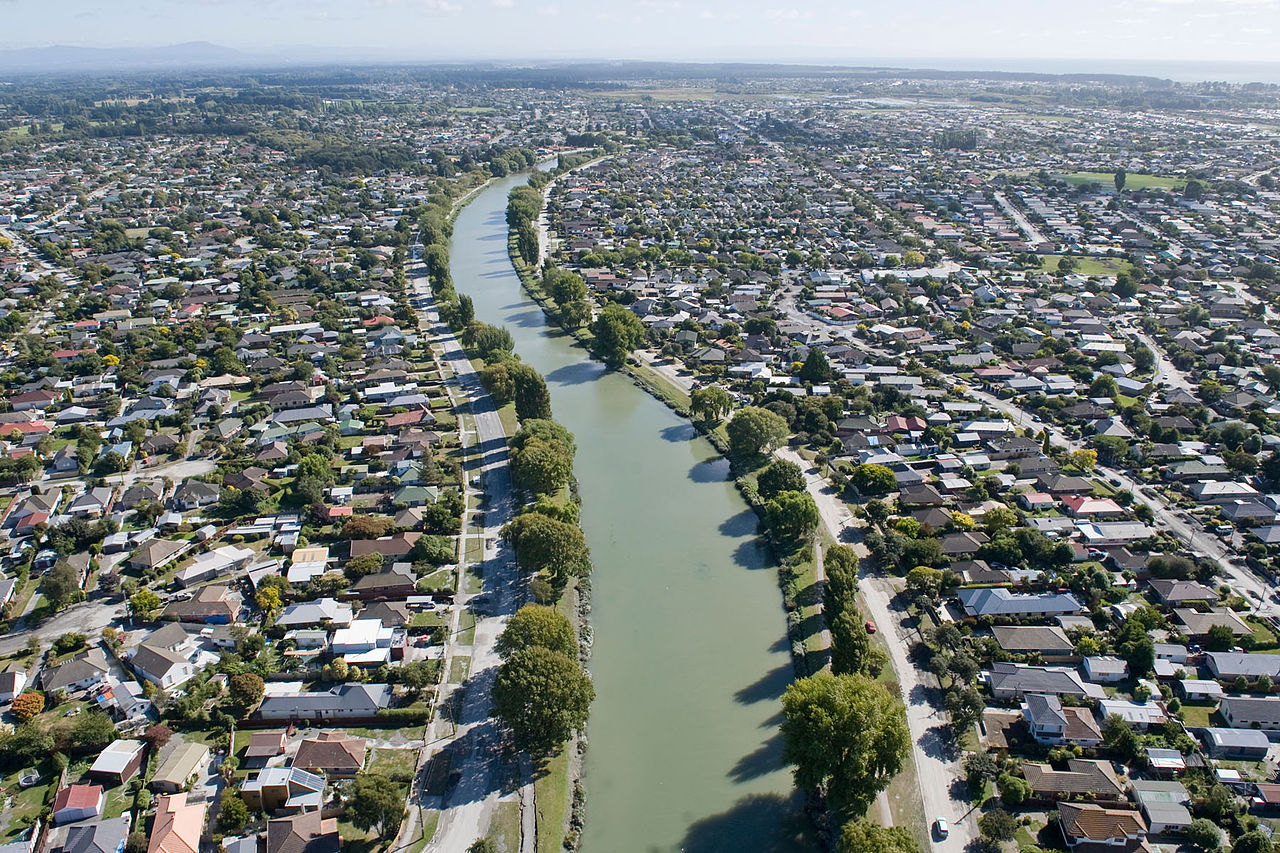 Aerial view of Christchurch