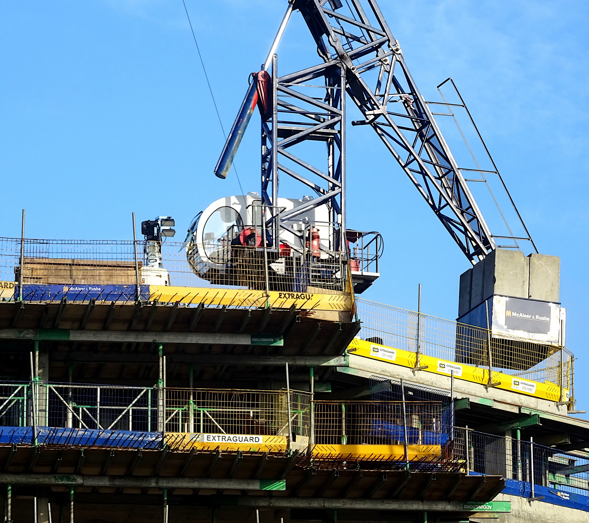 Crane on building site