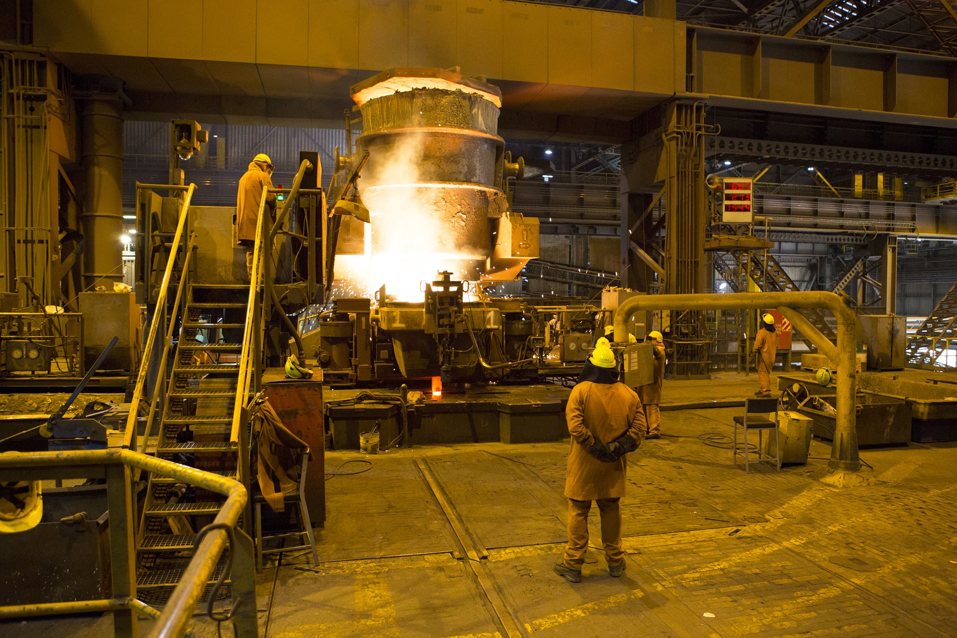 Equipment inside New Zealand Steel's Glenbrook plant