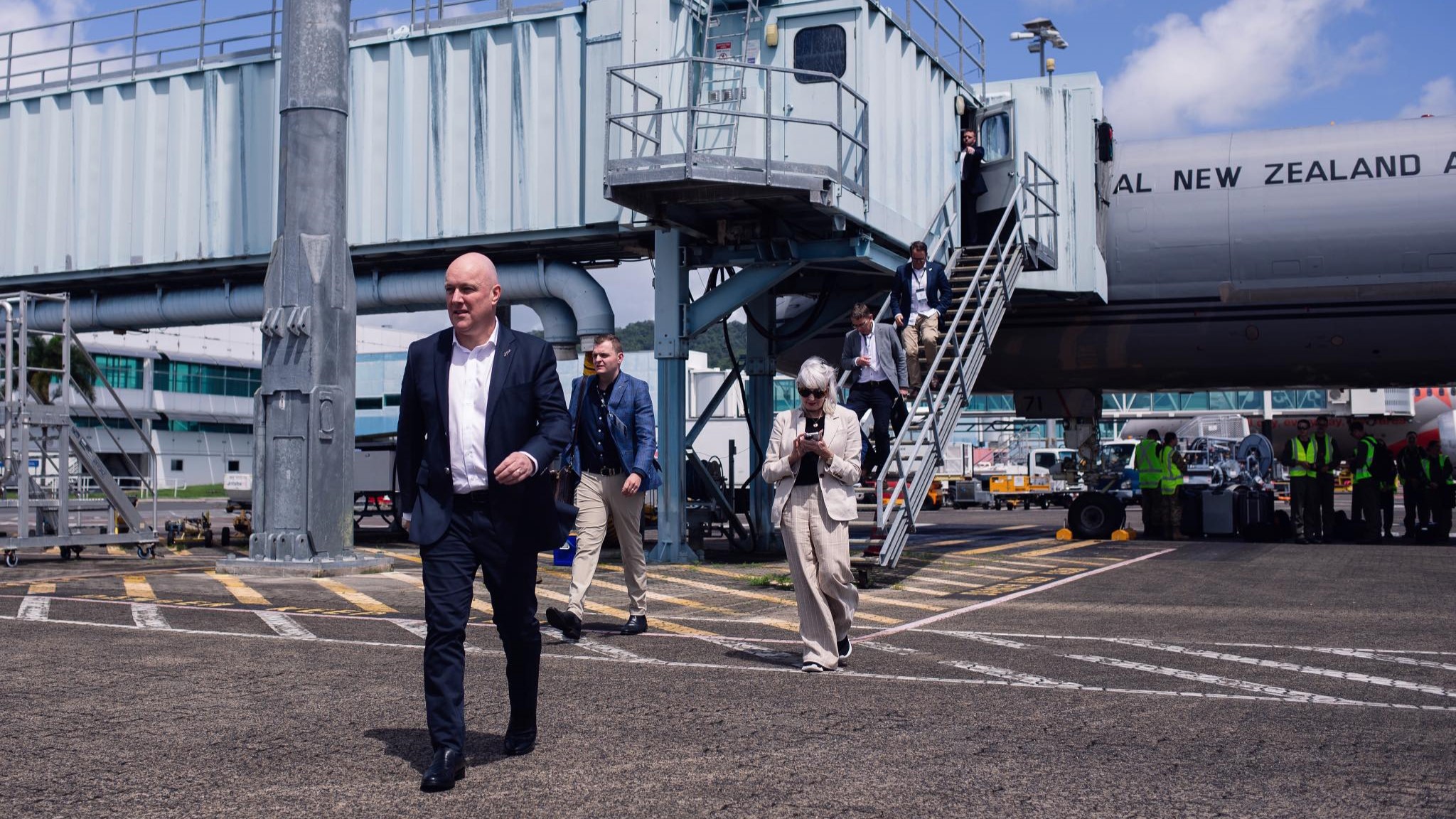 Luxon arrives at Cairns airport