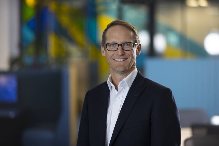 A mid shot of Tower Insurance's chief executive Paul Johnston