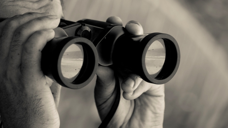 Looking ahead with binoculars