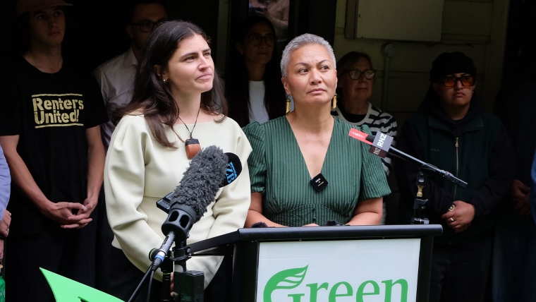 Green Party co-leaders Chlöe Swarbrick and Marama Davidson.