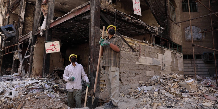 Bombing damage in Iran