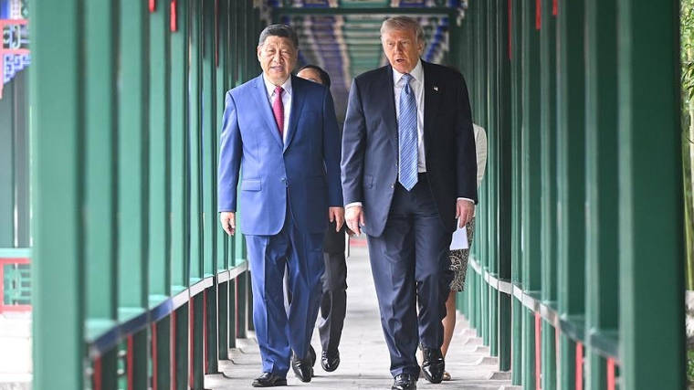 Xi and Trump in Beijing in 2026