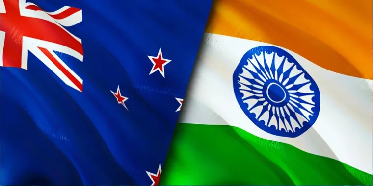 NZ & India flags