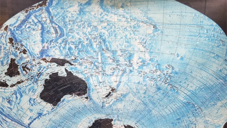 NZ place on a map of the globe
