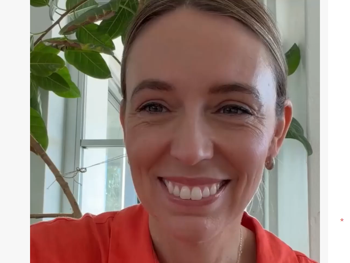 Dame Jacinda Ardern in a video sent to Labour supporters. 