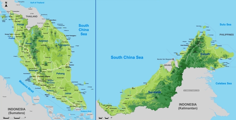 Malaysia map