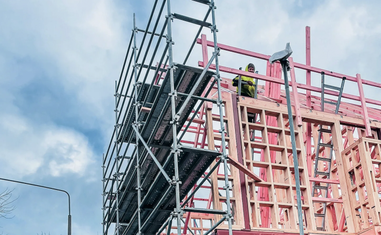 Construction on a home. Photo: Lynn Grieveson