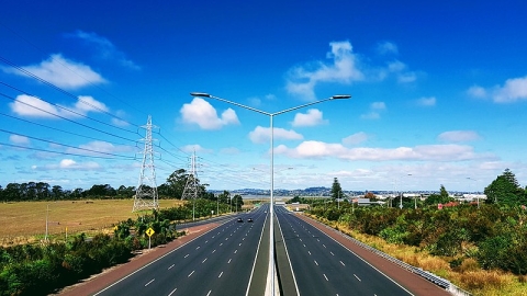 Deserted Auckland motorway