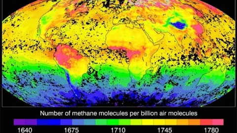 Global methan emissions map