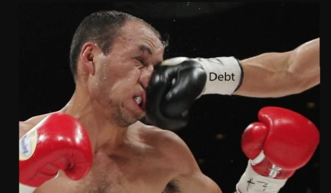 boxer hit on nose by debt punch