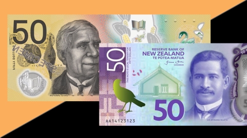 Australian and New Zealand $50 banknotes