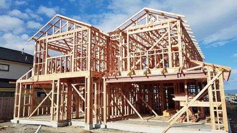 Timber framed house construction