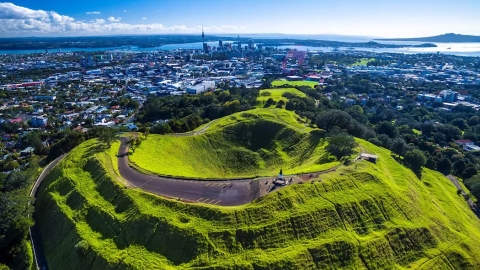 Maungawhau (Mt Eden) and downtown Auckland