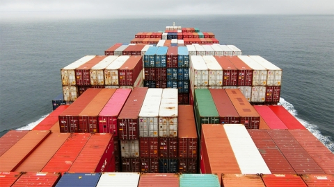 containers on ship