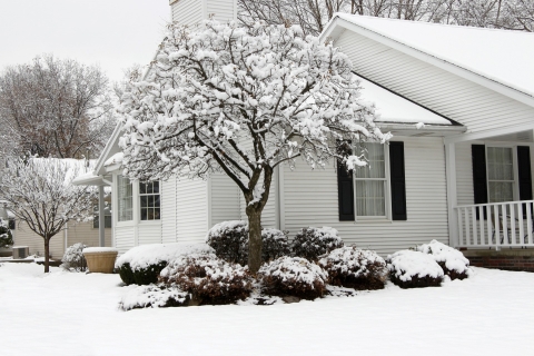 House in snow