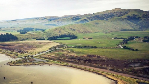 Kaituna Valley outflow to Te Waihora / Lake Ellesmere