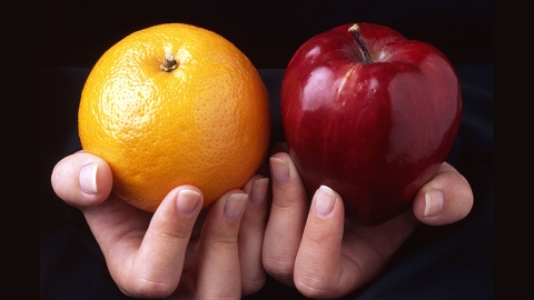 Apple and orange