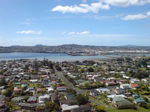 View over Mangere in Auckland