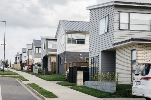 Houses on street