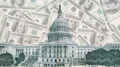 US Capitol and $50 dollar notes