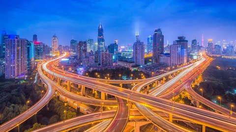 China speed - Shanghai at night